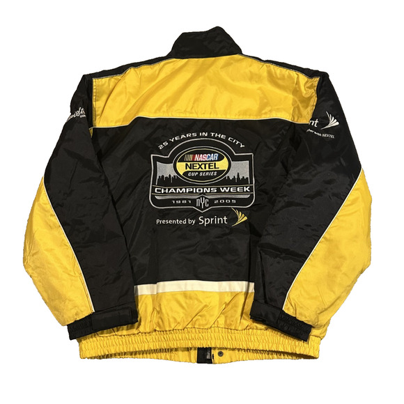 NASCAR NEXTEL Cup Series Sprint Pit Stop Tour 2005 Jacket Men’s Large Yellow - Picture 7 of 9